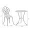 Gardenised Indoor and Outdoor Bronze Dinning Set 2 Chairs with 1 Table Bistro Patio Cast Aluminum. QI003961.BZ - alternate 4